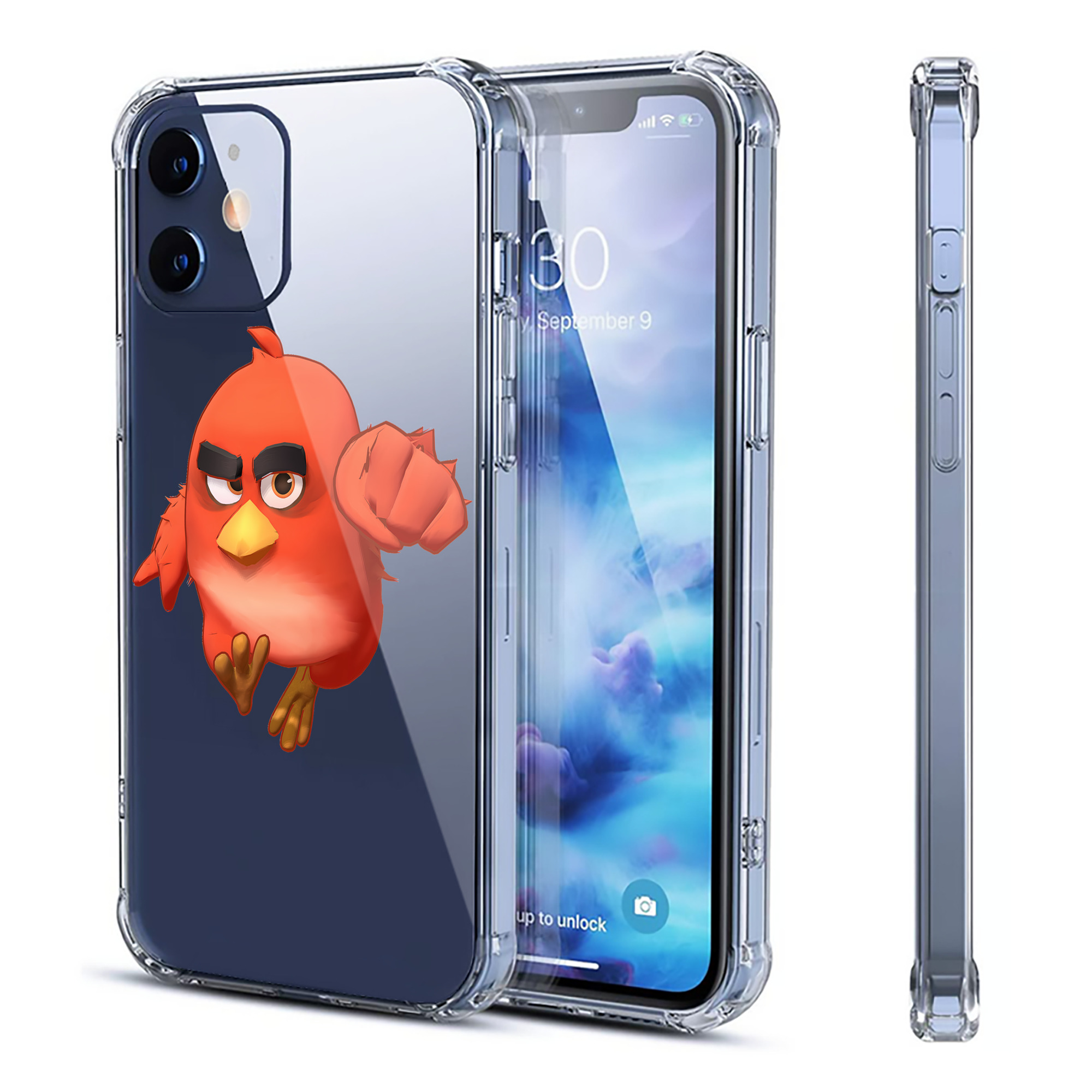 （画像用） Angry Birds アングリーバード 【iPhone 12シリーズ対応】透明スマホケース（クリアソフトケース）